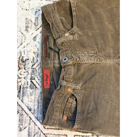 AG ANGEL Brown Corduroy Jeans Womens 26 Y2K Low Rise 90s Grunge Indie Sleaze - Picture 7 of 13